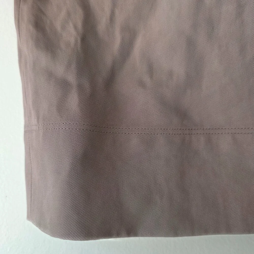 EVERLANE Drapey T-Shirt Blouse | Size 6 | Dark Taupe / Clay Short Sleeves - Picture 3 of 8
